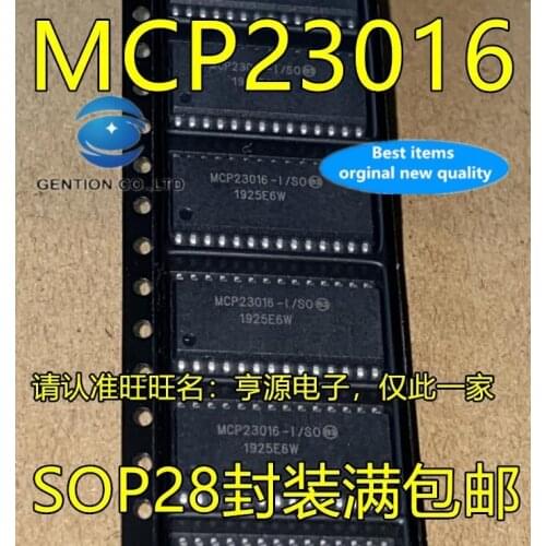 10PCS MCP23016 MCP23016-I/SO SOP-28 16 bits serial I/O extension in stock 100% new and original