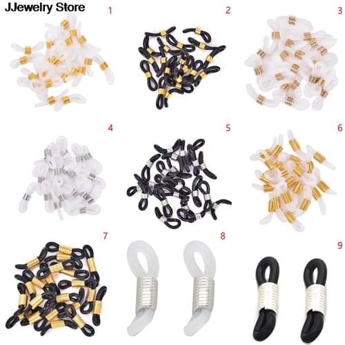 20pcs Ear Hook Eyeglasses Spectacles Chain Glasses Retainer Ends Rope Sunglasses Cord Holder Strap Loop Connector 9 Styles