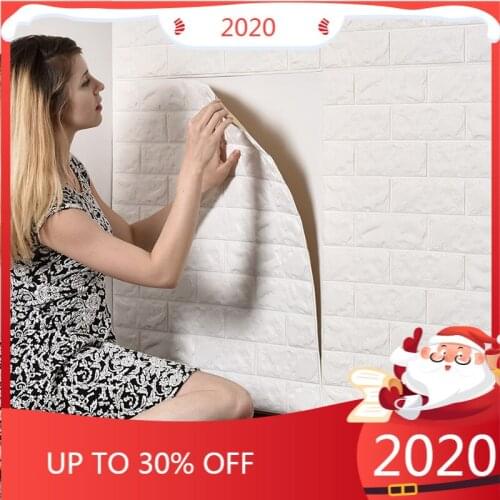 3D Wallpaper Brick Wall Stickers Luxury style Decor Foam Wall Covering Wall Sticker For Living Room DIY Background