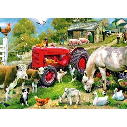 5D Diy Diamond Painting Cross Stitch Full round Cattle grazing animal Rhinestone Diamond Embroidery Patchwork Mosaic Needlework