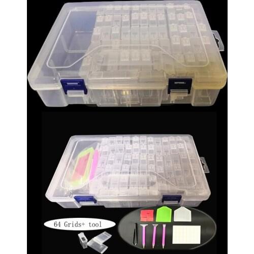 64/128/pcs Diamond Painting Tools Beads Container Rhinestone Diamond Embroidery Stone Storage Accessory Mosaic Convenience Box