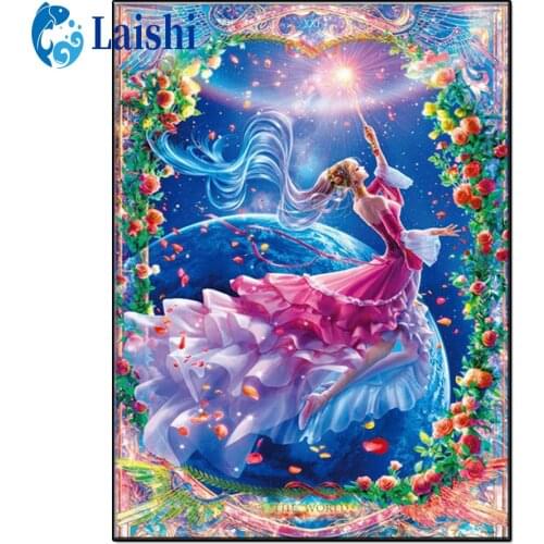 3D Diy Cartoon fantasy girl Diamond Painting Diamond Embroidered Rhinestone Picture Mosaic stitch cross Home Decoration gift