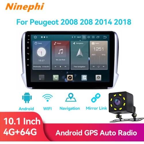 10.1" Android 10 Car Multimedia Video Player Auto Radio For Peugeot 2008 208 2014 2018 Car Navigation GPS 2 Din DVD Head Unit