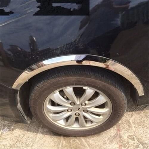 Car Styling for Hyundai ix35 2010-2017 Stainless steel car wheel eyebrow trim strip trim