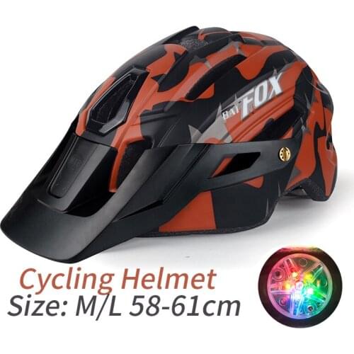 BATFOX Cycling Helmet Protection MTB Road Bike Helmet Men Women Riding Safety Ultralight Helmet With Light Casco Ciclismo Helmet