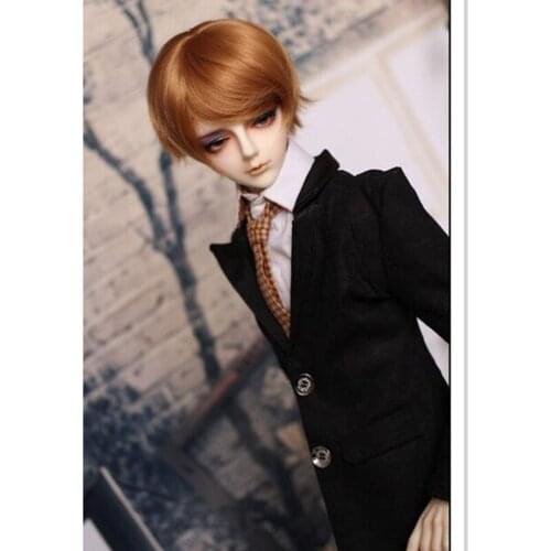BEIOUFENG 1/3 1/4 1/6 1/8 High-Temperature Wig Boy Short Wigs SD BJD Wig with Bangs Fashion Type Stylish Hair Wigs for Dolls