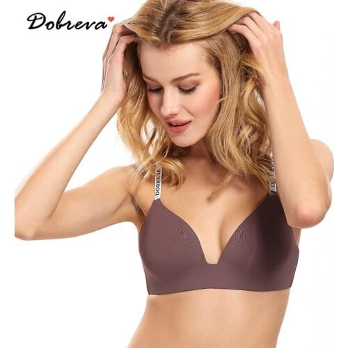 DOBREVA Push Up Lingerie Seamless Bra Bralette Wire Free Brassiere Female Underwear Intimates For Women