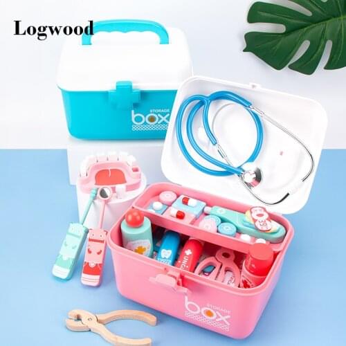 Wooden Toy Pretend Play Doctor Toys Dentist Set Simulation Teeth Check Toy Cosplay Doctor Game for Children Girl Boy