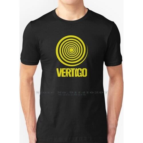 Vertigo Inspired T Shirt 100% Pure Cotton Line Mystery Puzzle Spiral Vertigo Song Count Down Max Comic Designs Hitchcock Dizzy