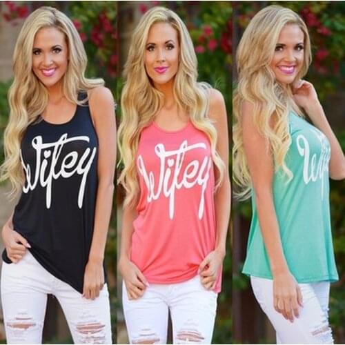 Hirigin New Women Yoga Vest Fitness Stretch Workout Sleeveless Tank Tops Summer Casual Loose Pink Love Letter Sportswear