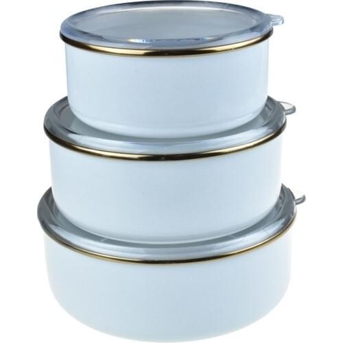 Tasev Melse 3 'lü Storage Container White (141618 cm)