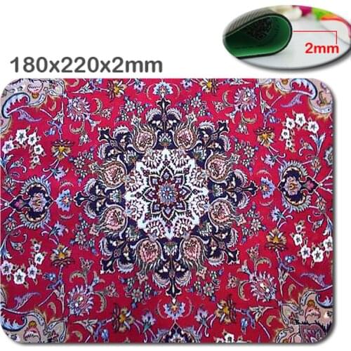 Red Persian carpet professional high-speed printing custom games antiskid durable computer mouse pad, mouse pad home and office