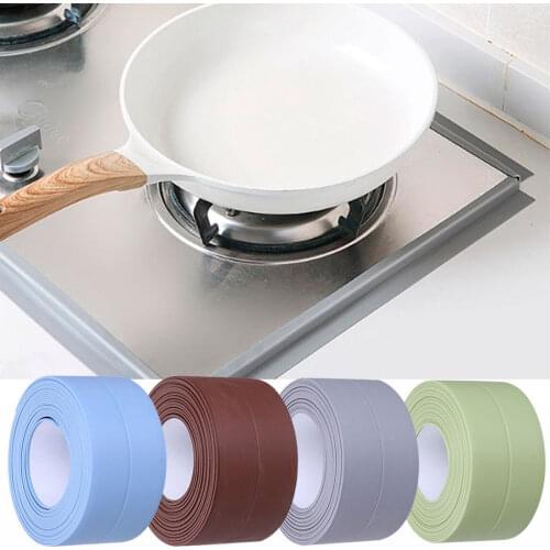 2.2cm Wide Self Adhesive Sealing Strip TapeBathroom Kitchen Shower Sink Bath Caulk Strip Waterproof Wall Sticker Sink Edge Tape