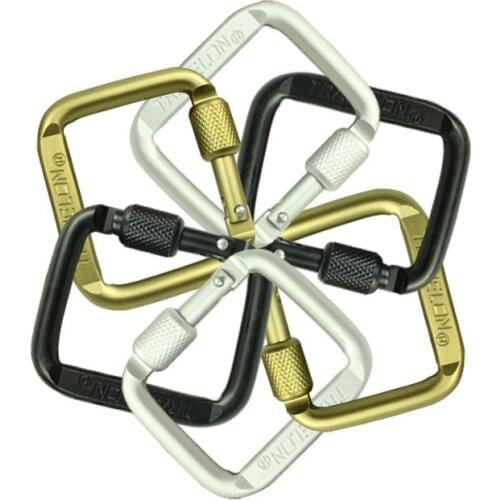 6 pcs Multi-function Tool Aluminium Alloy Mini Carabiner Bag Outdoor Hook Mountaineering Carabiner For Keys Backpack Buckle