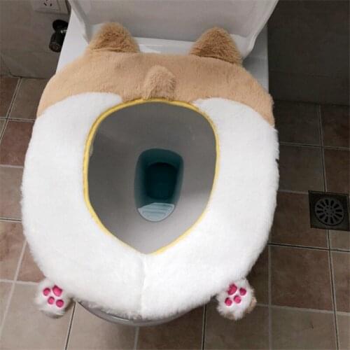 Washable Mat for Toilet Seat Close Stool Cover Home Decor Warm Soft Pad Bathroom Decoration Accessories Commode Toilet Set