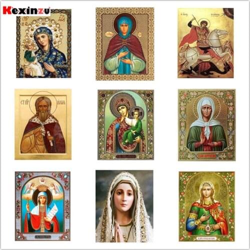 Kexinzu Full Square/Round Drill 5D DIY Diamond Painting "Cartoon Religion" 3D Embroidery Cross Stitch 3D Home Decor Gift