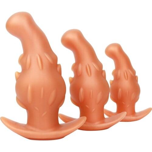 New Butt Plugs Liquid Silicone Fruit Ana Plug, 3Size Anal Dilator Max Dia 62mm Prostata Massage Soft Buttplugs Big Anal Sex Toys