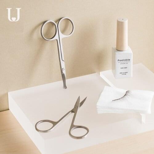 Jordanjudy Eyebrow trimmer knife Stainless steel beauty household scissors Trimming eyebrows eyelashes nose hair makeup