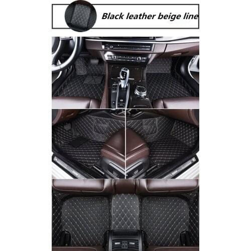 Upgrade leather car floor mats for Toyota Corolla / Altis 4-door Sedan 2007-2012 Custom foot Pads automobile carpet car covers