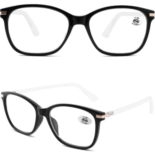 Womens Square Optical frame Fashion Mens Reading Glasses Extra Big Eyeglasses Womens Black Cheap readers high quality Discoun