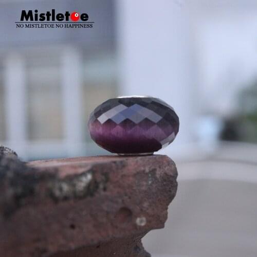 Mistletoe 925 Sterling Silver Faceted Fine Natural Falcon Eye Stone Bead Jewelry