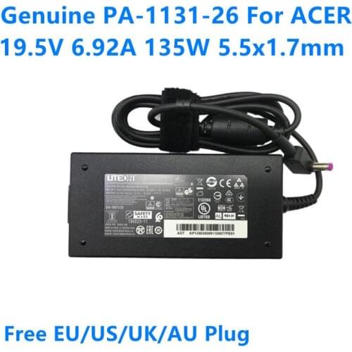 Genuine 19.5V 6.92A 135W LITEON PA-1131-26 Power Supply AC Adapter For ACER ASPIRE7 SERIES Delta ADP-135NB B Laptop Charger