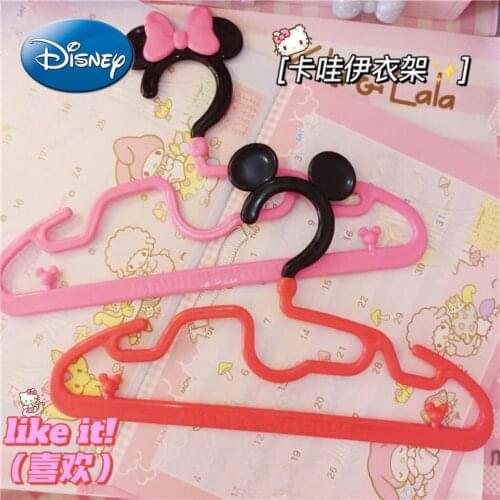 Disney Ins Japanese Loli Cartoon Plastic Mickey Minnie Clothes Rack Mini Small Clothes Hanger Children Clothes Hanging