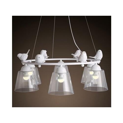 Bird pendant lights Nordic American pastoral creative restaurant light bar cafe aisle lamp kids room lamp light fixtures CL71301