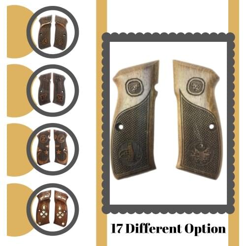 Grip and Case for The CZ-75 custom laser cutting walnut wood grip gun grips gun accessory av gun pistol grips