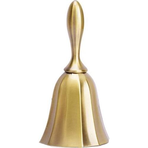 Hand Brass Bells for Children Pure Copper Bell for Bed Call Remind Class Small Large Christmas Bell for Crafts