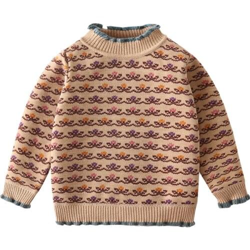 2020 Girls Sweater Spring Autumn Children Fashion Soft Cotton Knit Tops for Baby Boys Kids Clothes Toddler Outfits