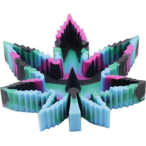 Heat resistant Silicone Leaf portable Ashtray for Tobacco Ashtrays Random