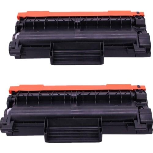 2x Toner Cartridge With No Chip For Brother TN760 TN770 TN730 HL-L2350DW L2370DW L2395DW L2390DW MFC-L2750DW L2710DW DCP-L2550DW