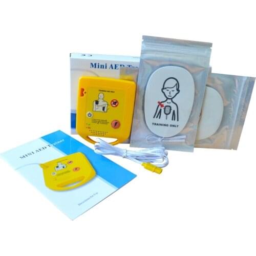 First Aid Unit Portable AED Simulation/Trainer Emergency AED Training Machine Device With Remote Control Electrode Pads