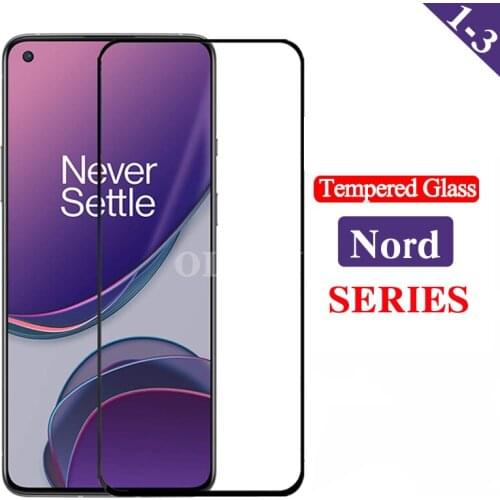 1-3pcs screenprotector oneplus-8t tempered glass film for oneplus nord N100 N10 5G 8T Case screen protector one plus nord 8 t 9D