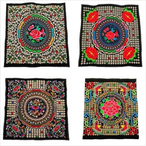 1pc Flower Fabric Sewing Accessories Ethnic Embroidery Applique DIY Clothing Bag Accessories Scrapbooking Craft Supplies