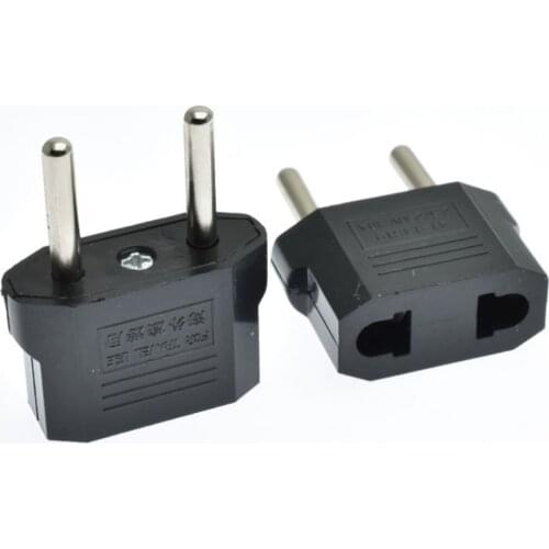 10Pcs/Lot 2 Round 10 A US to EU Plug Converter Travel Electrical Power Adapter Socket