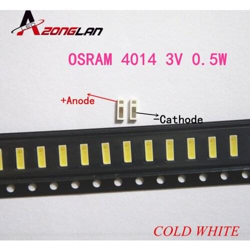 100PCS SYNIOS E4014 LED Backlight Middle Power LED 0.5W 3V 4014 Cool white LCD Backlight for TV TV Application