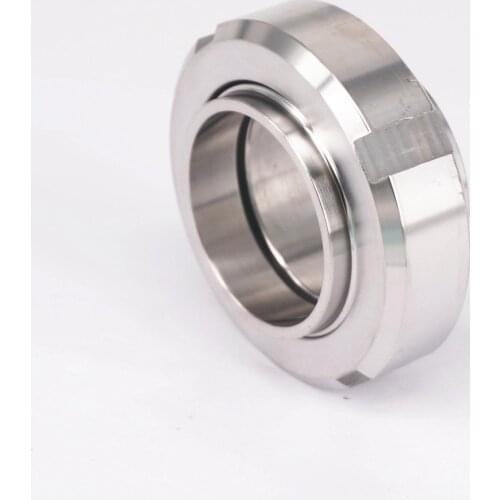 45mm SS304 Stainless Steel Sanitary T Thead Weld On Socket Union Set Pipe Fitting For Food Industries