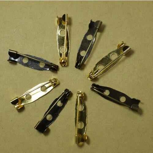 50PCS Iron Tone Safety Brooch Back Safety Catch Bar Pins Jewelry Findings Accessories DIY Brooches Making Safety Pin Accessories