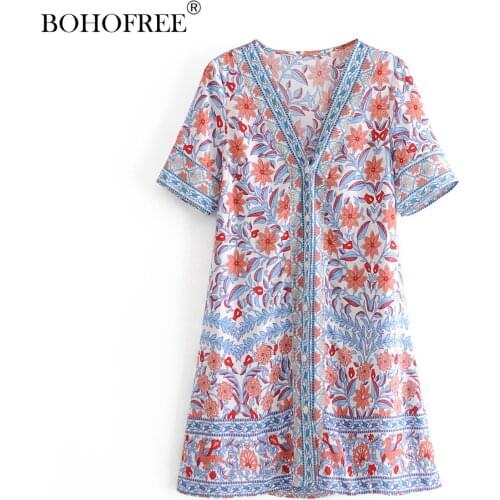 Летние платья из шелка BOHOFREE China At AliExpress