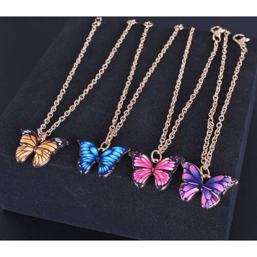 Butterfly Crystal Anklet Charms Ankle For Women Beach Foot Jewelry Colorful Butterfly Anklet Jewelry Gift Barefoot Sandals