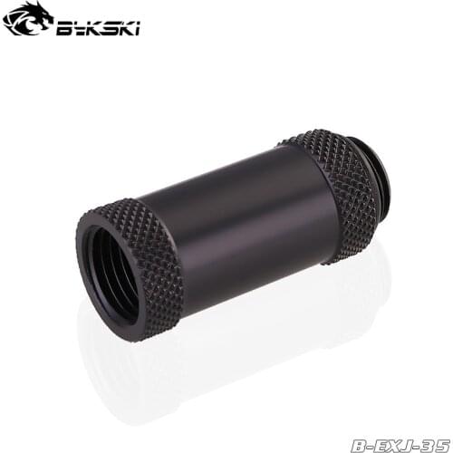 Bykski Male To Female 35mm Extension Fittings Black ,Silver,Gold,White,Red, Blue Water Cooling Loop Accessory,G1/4",B-EXJ-35