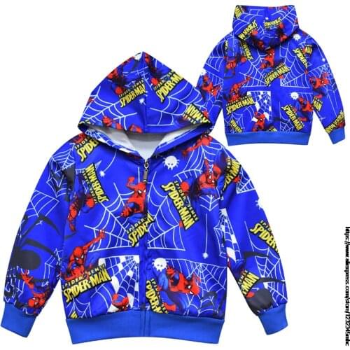 Disney Baby Coat Girl SpiderMan Jacket Cotton Long-Sleeved Clothes Cute Girl Outer Coat Childrens Jacket 2-8T