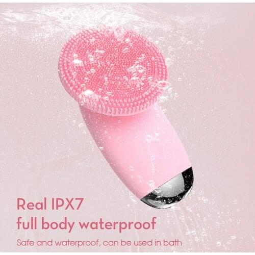 Facial Electric Face Cleansing Brush USB Silicone Sonic Electric Face Cleansing Instrument