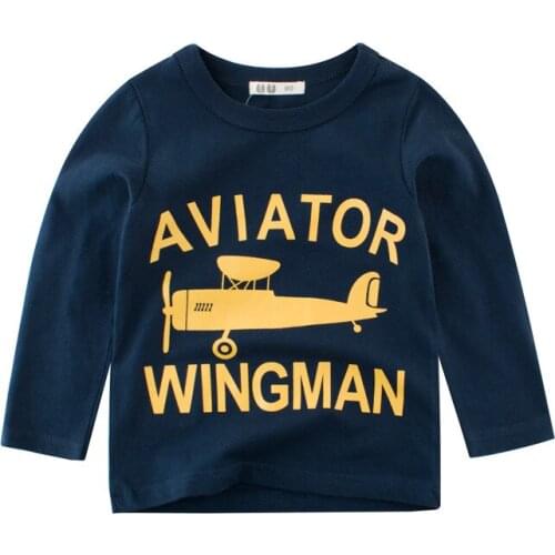 Boys Tshirt Baby Girl Clothes Airplane Pattern Children T Shirts Toddler Boy Long Sleeve Tops Clothes Kids Tees Shirt Costume