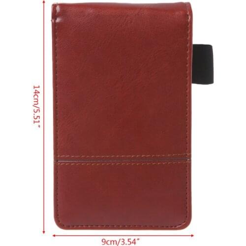 Pocket A7 Notebook Leather Cover Notepad Memo Diary Planner With Calculator Business Work Office Supplies H8WA