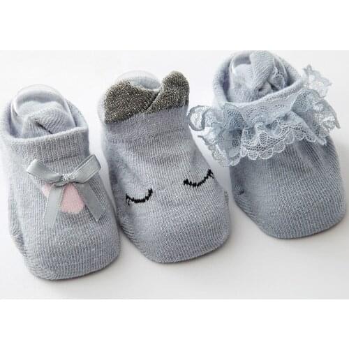 Spring and Summer New Baby Socks Cotton Girl And Boy Socks Lace Bow Cotton Children Floor Socks