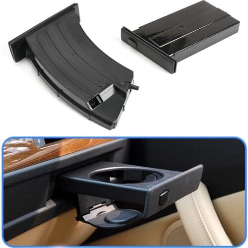 Car Front Left Right Cup Holder Drink Rack For BMW E60 E61 5 Series 2003-2010 Black Cup Holders Car Accessories 51459125622
