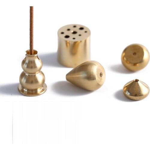 Nine-hole Portable Incense Holder Brass Incense Burner Multi Purpose Water Drop Shape Cense Base 1pc Home Zen Buddhist Supplies
